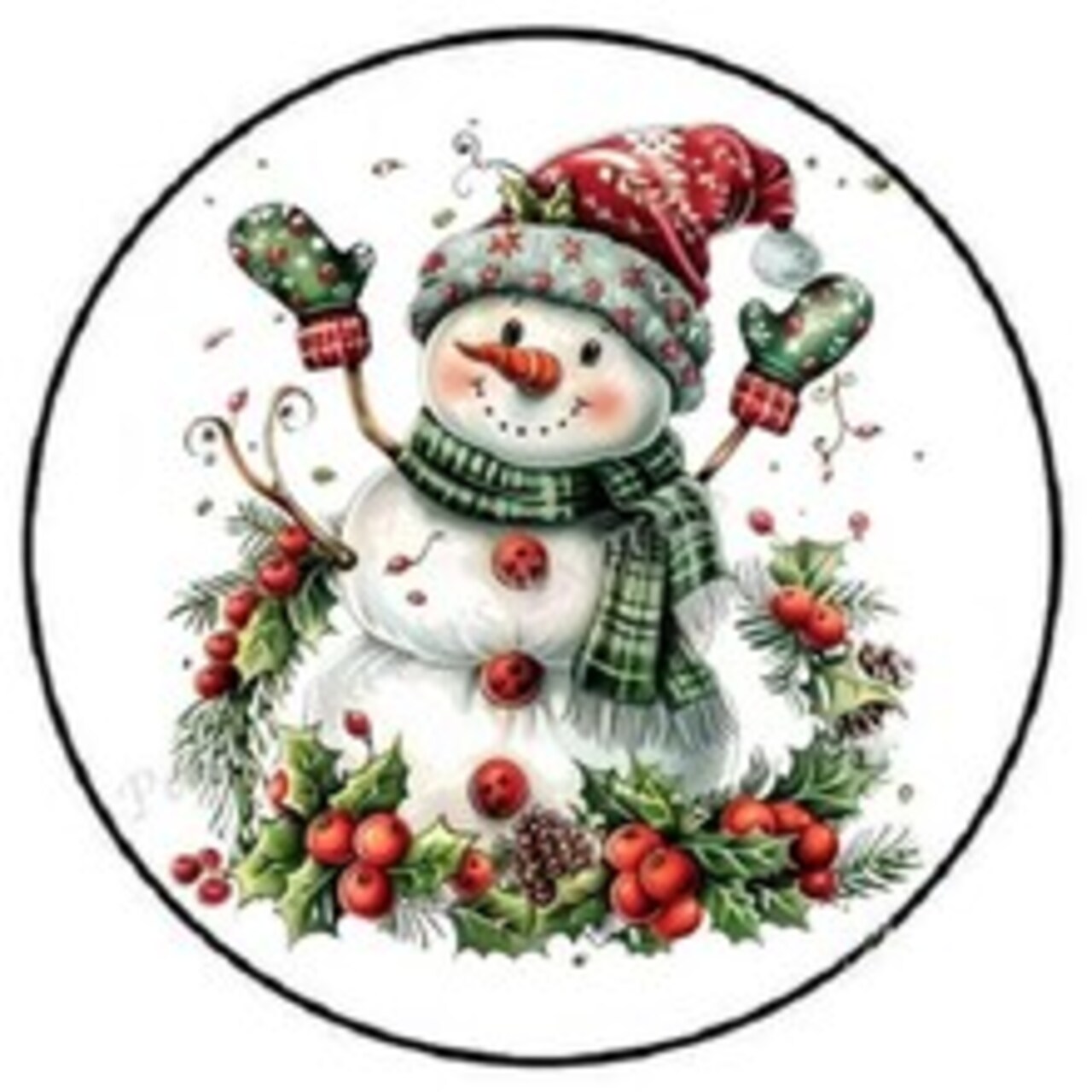 Kitcheniva Christmas Snowman Envelope Seal Label Stickers Glossy/Matte 1.5" to 3"